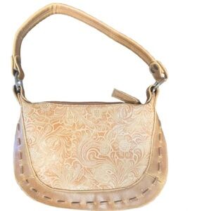 Chateau-Vintage Floral Embossed Shoulder Bag-Retro•Artesian